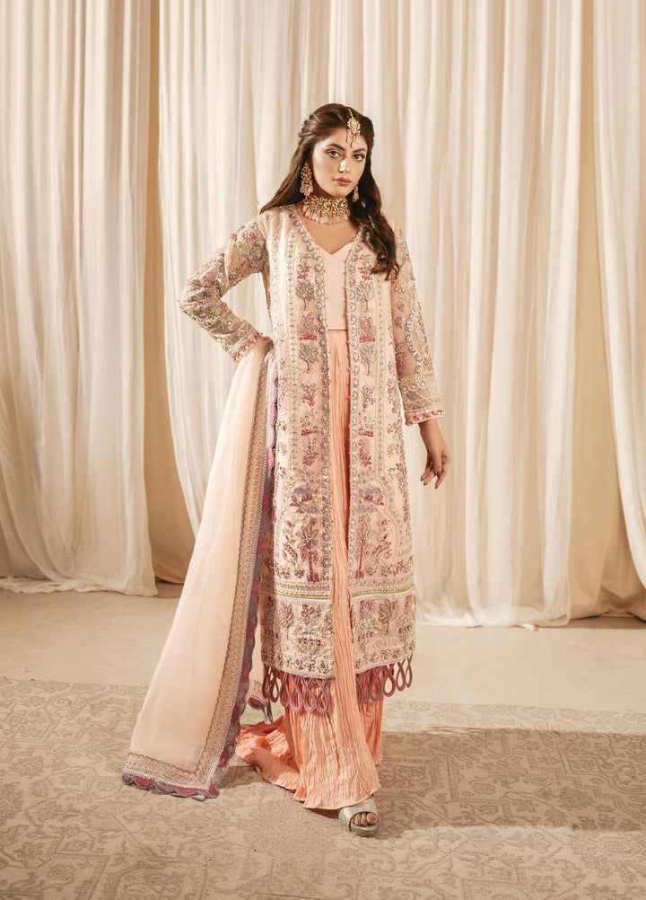 Shanyera Embroidered Organza Suits Unstitched 3 Piece SHN22AR A4- Roseate Mystique - Wedding Collection