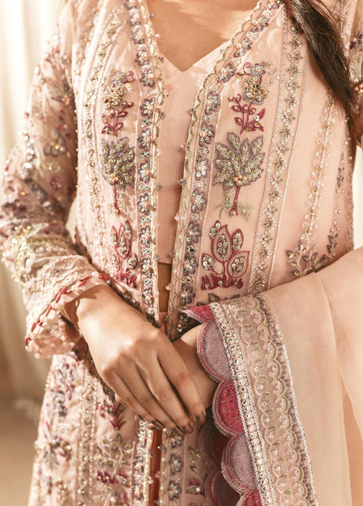 Shanyera Embroidered Organza Suits Unstitched 3 Piece SHN22AR A4- Roseate Mystique - Wedding Collection