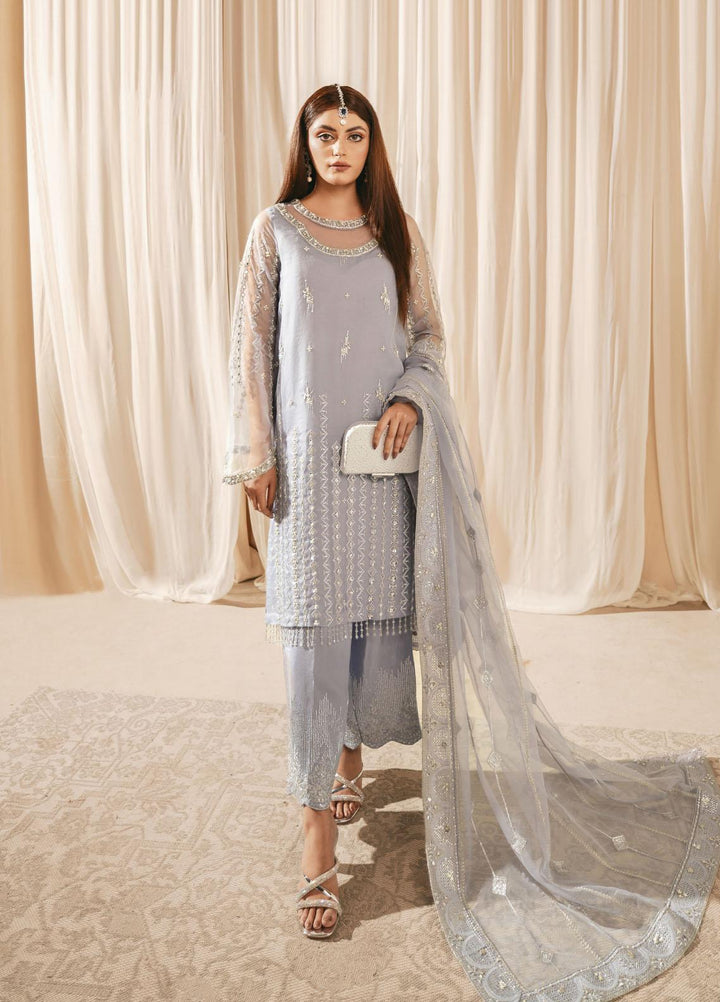 Shanyera Embroidered Organza Suits Unstitched 3 Piece SHN22AR A5 - Luxe Cosmos - Wedding Collection