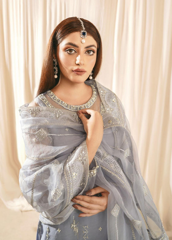 Shanyera Embroidered Organza Suits Unstitched 3 Piece SHN22AR A5 - Luxe Cosmos - Wedding Collection