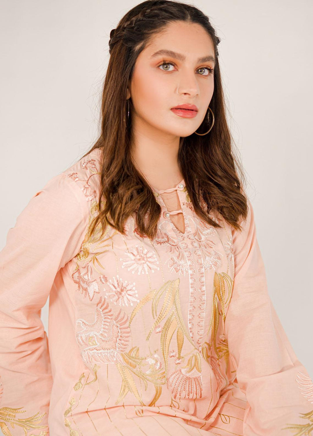 Shanyera Casual Pret Embroidered Lawn 2 Piece Suit SHN22SC B1 - Glossy Pink