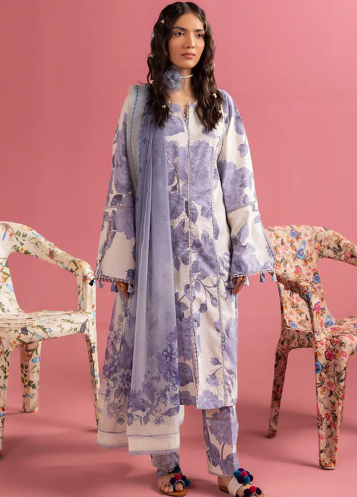 Sheen by Alizeh Fashion Printed Lawn Suits Unstitched 3 Piece AFB24SH D-01 Pearl Mist - Summer Collection