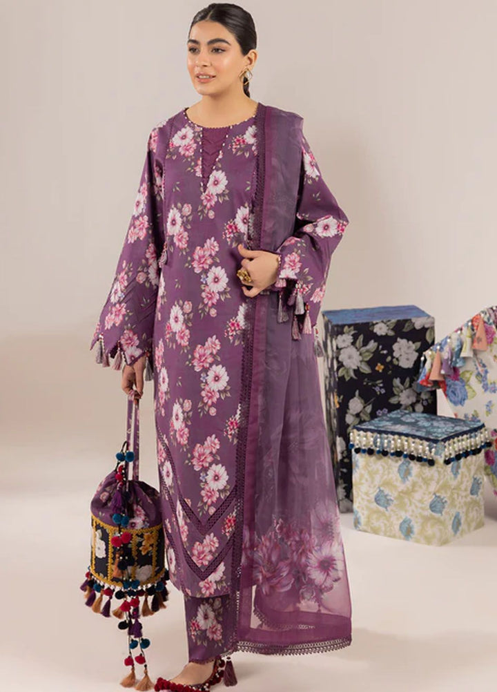 Sheen by Alizeh Fashion Printed Lawn Suits Unstitched 3 Piece AFB24SH D-09 Tulipa - Summer Collection