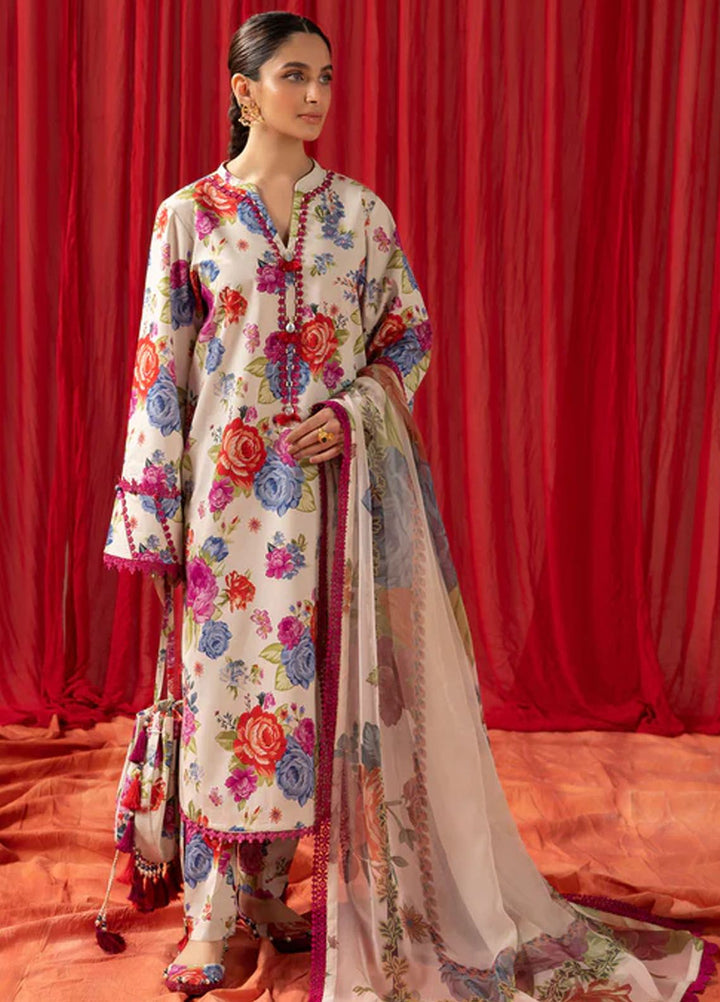 Sheen by Alizeh Fashion Printed Lawn Suits Unstitched 3 Piece AFB24SH D-10 Luna Rose - Summer Collection