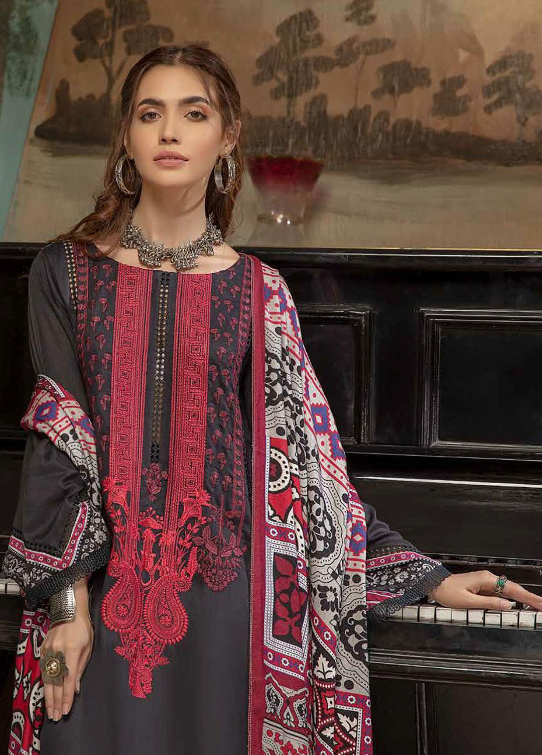 Sheen by Charizma Embroidered Marina Suits Unstitched 3 Piece CRZ21SN SHW-01 - Summer Collection