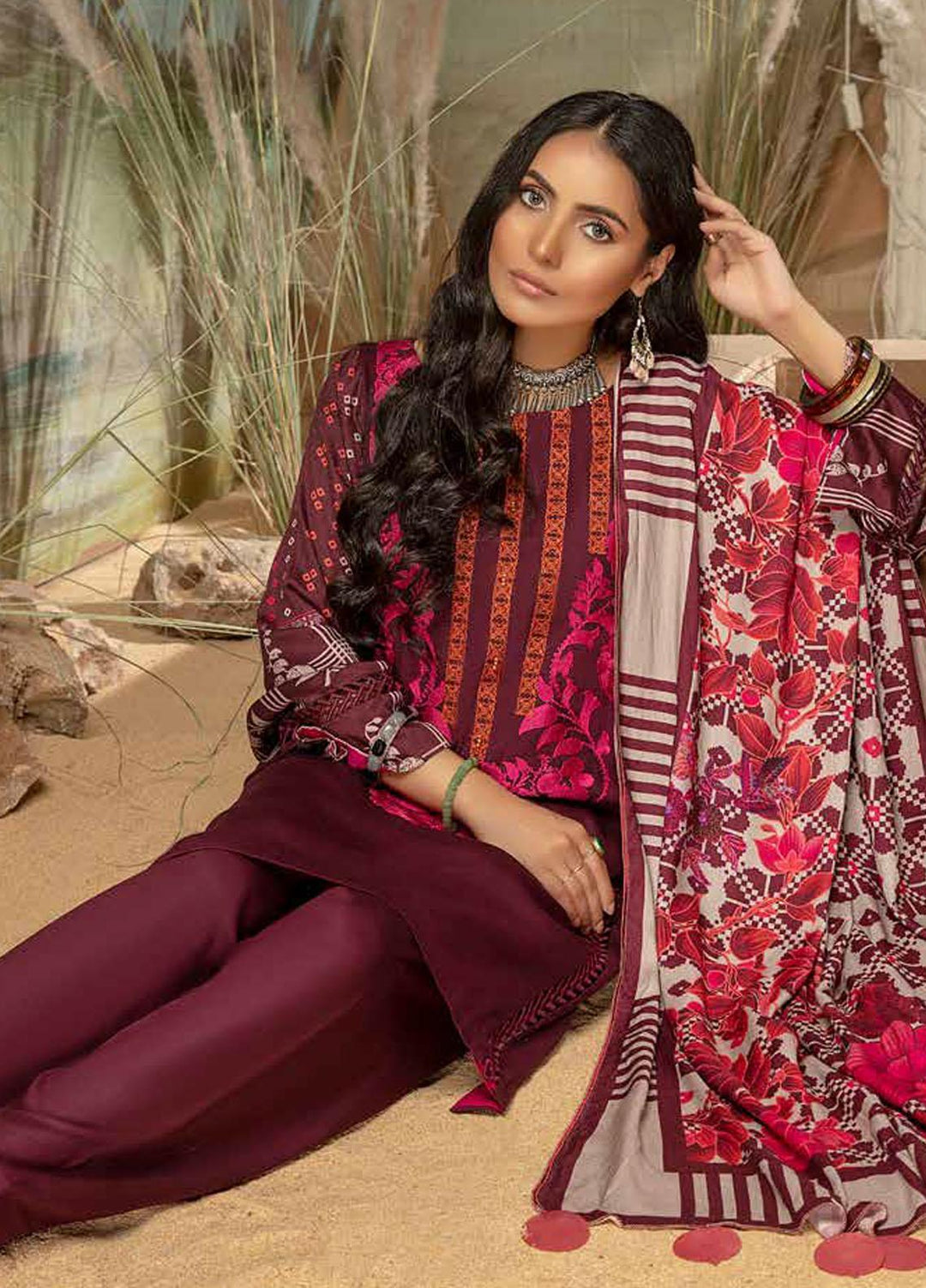 Sheen by Charizma Embroidered Marina Suits Unstitched 3 Piece CRZ21SN SHW-06 - Summer Collection