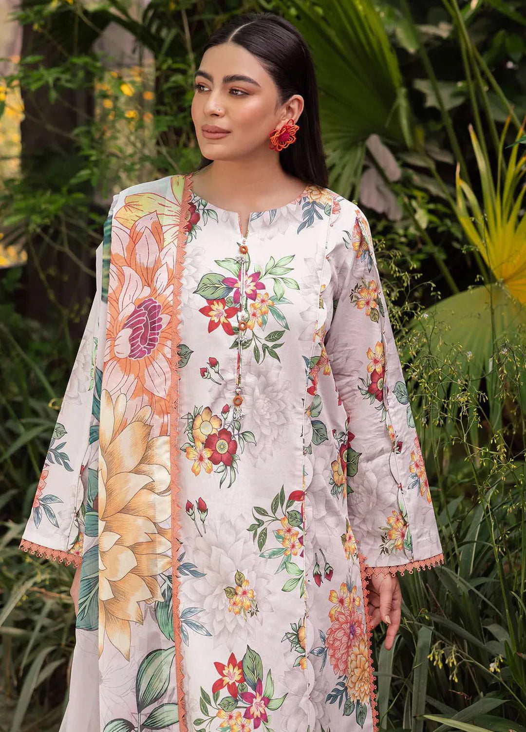 Sheen Prints By Alizeh Fashion Printed Lawn Suit Unstitched 3 Piece AFB24S2 6022-Orchid - Summer Collection