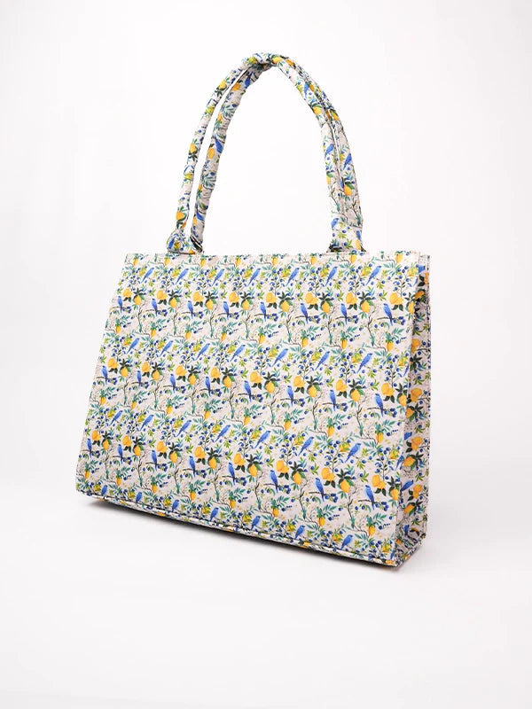 Maa aur Mai by TJK Designs Printed Sheen Canvas Tote Bag - Casual Collection