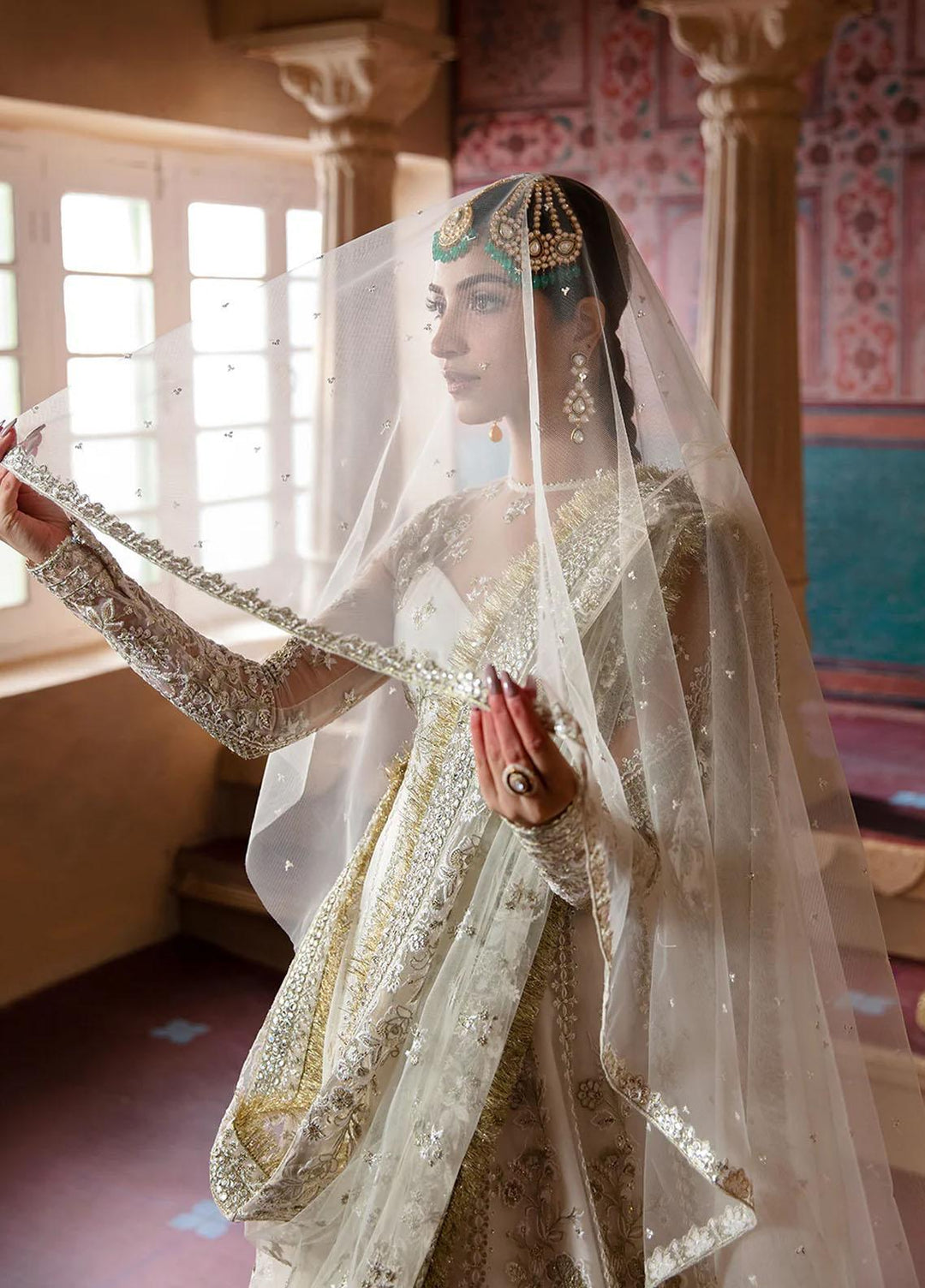 Shehnai by Afrozeh Embroidered Net Suits Unstitched 3 Piece AF23WF Khazina - Wedding Formal Collection