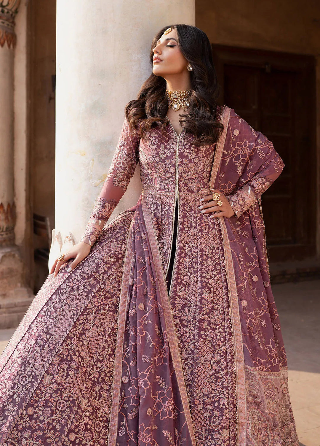 Shehnai by Zarif Embroidered Chiffon Suit Unstitched 3 Piece ZR25UF ZS-01 Ariyana - Formals Collection