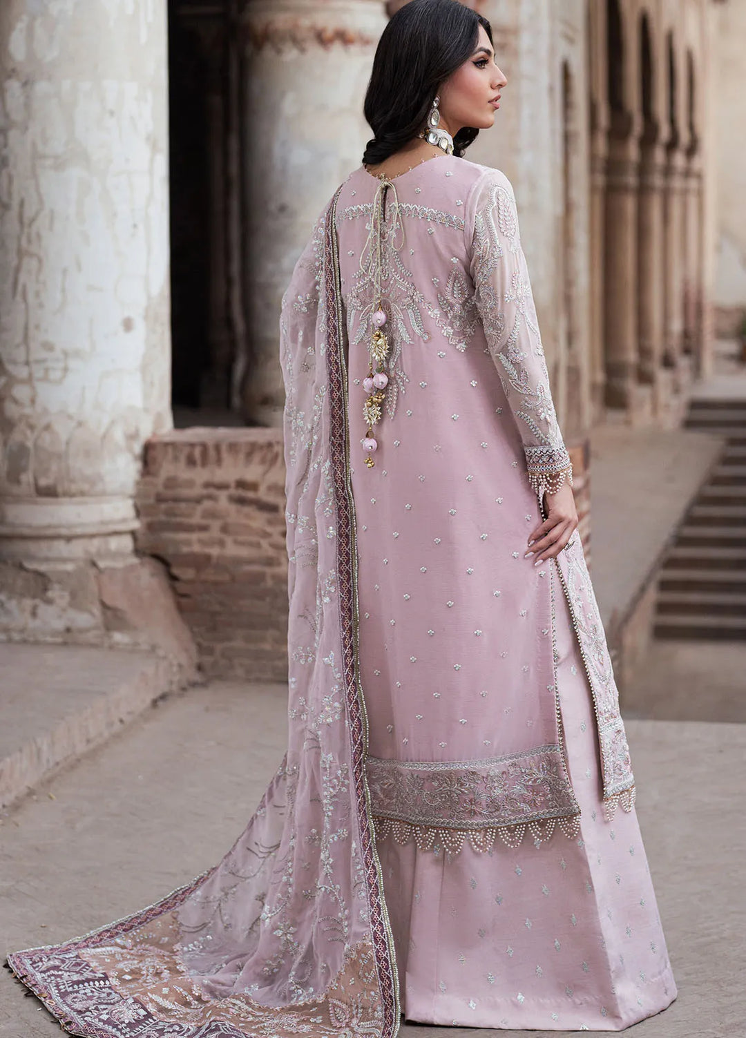 Shehnai by Zarif Embroidered Chiffon Suit Unstitched 3 Piece ZF25S ZS-07 Manara - Formals Collection