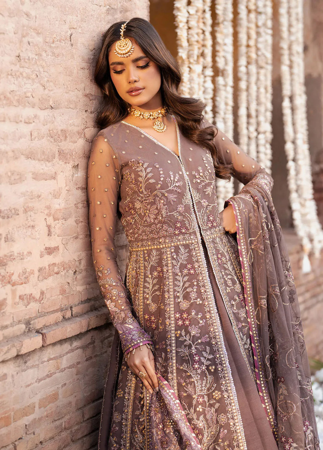 Shehnai by Zarif Embroidered Net Suit Unstitched 3 Piece ZF25S ZS-02 Noor - Formals Collection