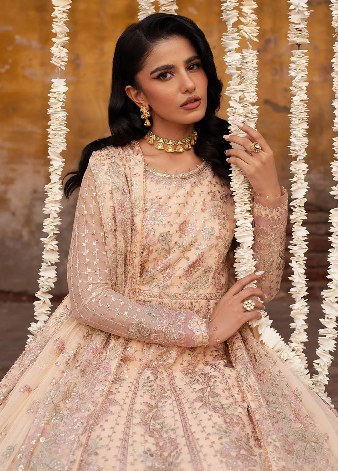 Shehnai by Zarif Embroidered Net Suit Unstitched 3 Piece ZF25S ZS-03 Heer - Formals Collection