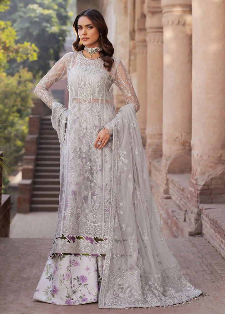 Shehnai by Zarif Embroidered Net Suit Unstitched 3 Piece ZR25UF ZS-04 Barsha - Formals Collection