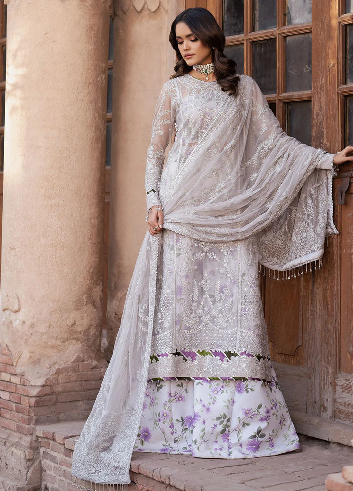 Shehnai by Zarif Embroidered Net Suit Unstitched 3 Piece ZF25S ZS-04 Barsha - Formals Collection