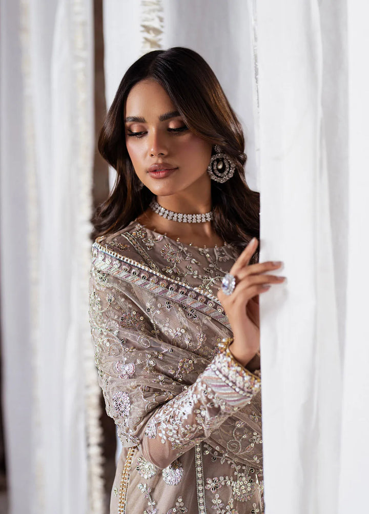 Shehnai by Zarif Embroidered Net Suit Unstitched 3 Piece ZF25S ZS-06 Dooriya - Formals Collection