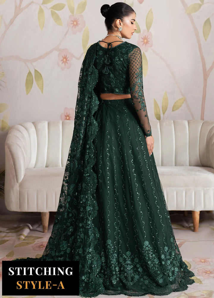 Shehnai by Zarif Embroidered Net Suit Unstitched 3 Piece ZF25S ZS-08 Meesam - Formals Collection