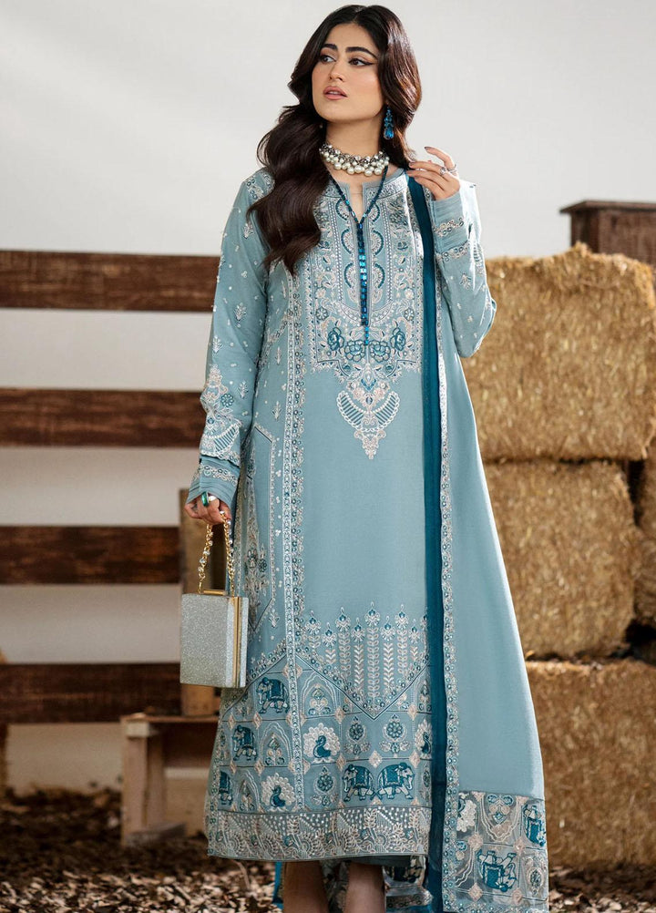 Maryum N Maria Pret Embroidered Leather Peach 3 Piece Suit MW23057 PREET