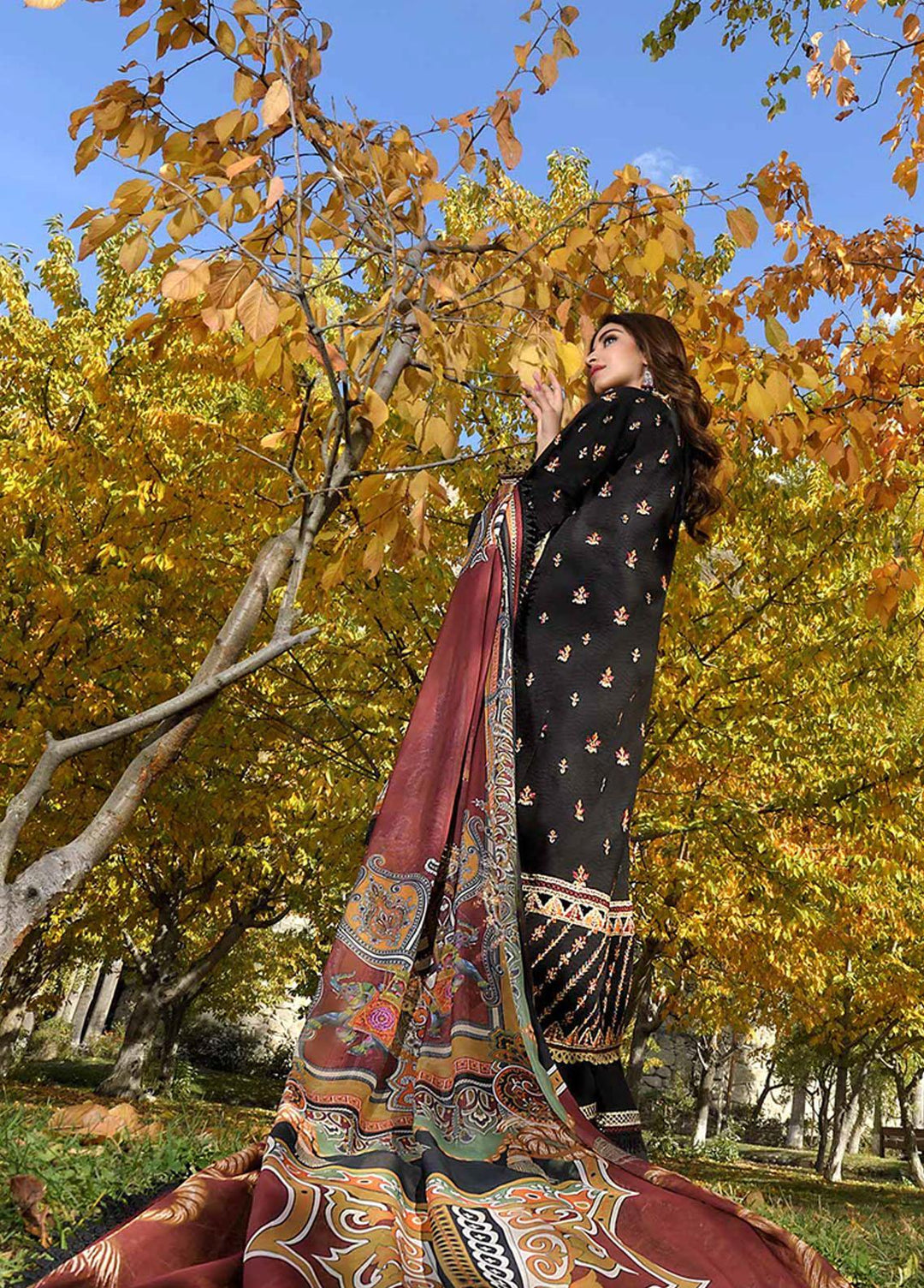 Shehr-e-Yaar By Asim Jofa Embroidered Jacquard Suits Unstitched 3 Piece AJ22SY AJSL 08 - Luxury Collection