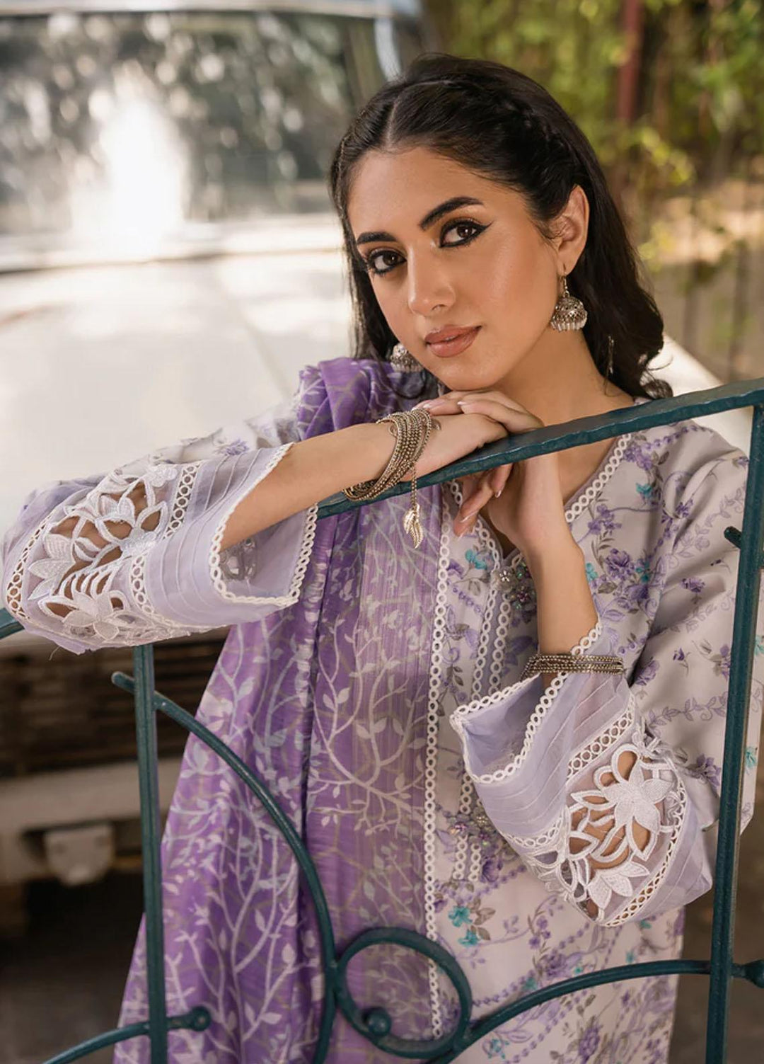Shezlin By Aabyaan Embroidered Chikankari Suits Unstitched 3 Piece ABY23S AC-02 Setareh - Summer Collection