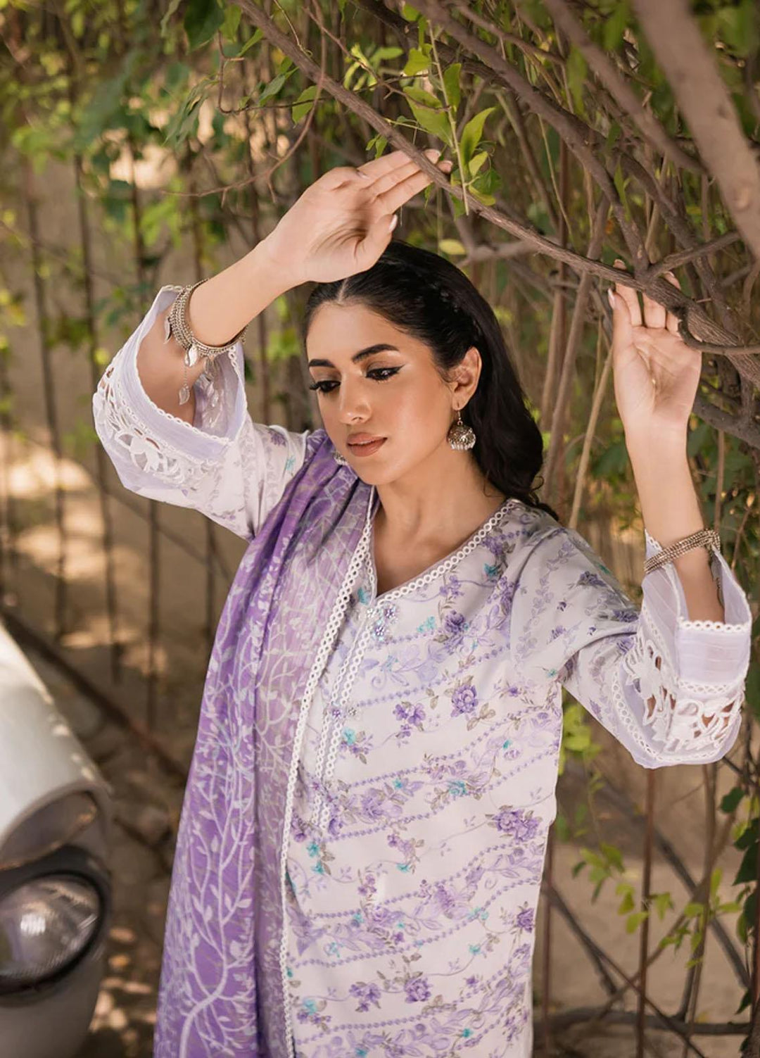 Shezlin By Aabyaan Embroidered Chikankari Suits Unstitched 3 Piece ABY23S AC-02 Setareh - Summer Collection
