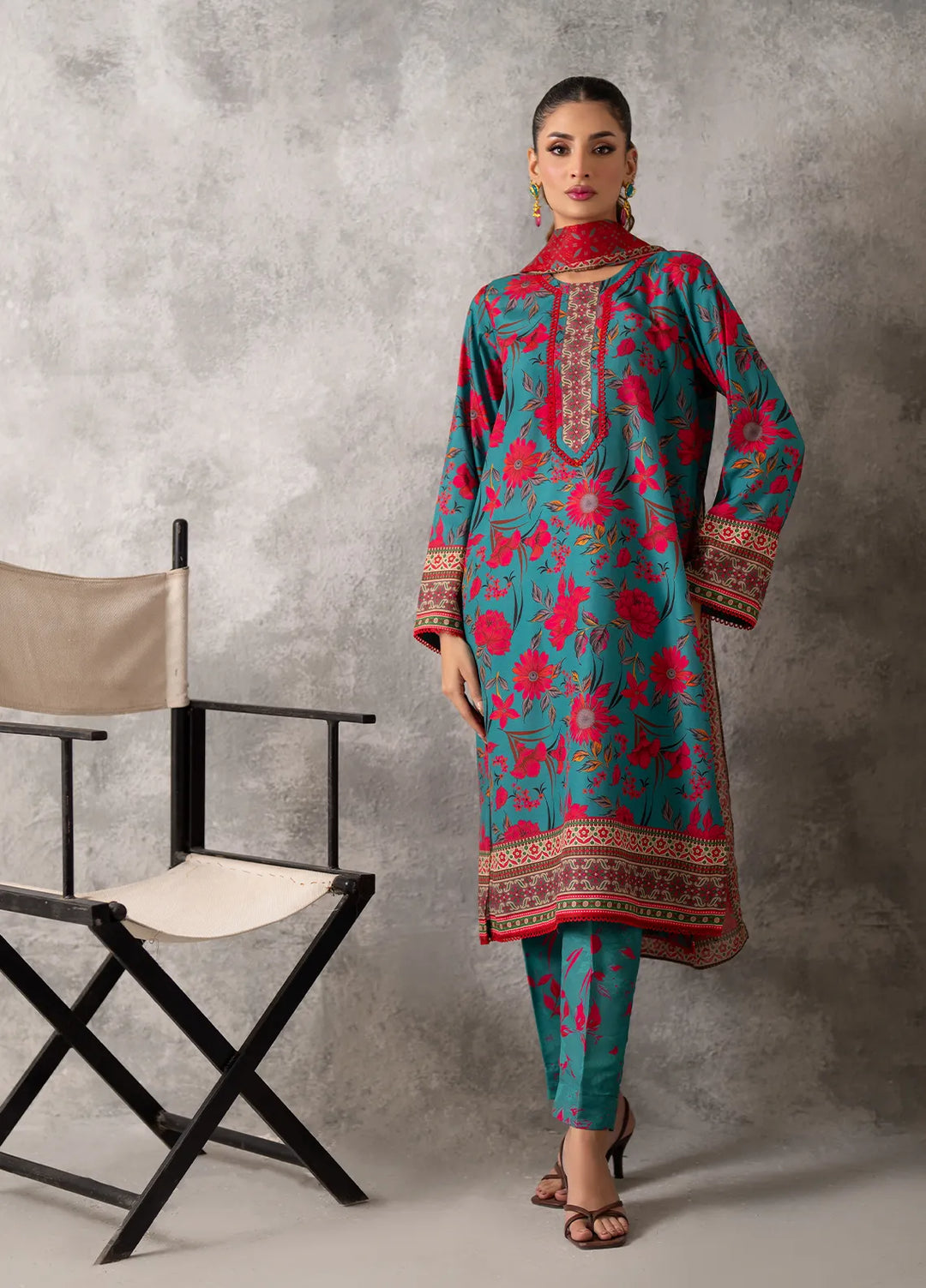 Sibel by Salitex Printed Lawn Suit Unstitched 3 Piece SUNW24ASI030UT - Summer Collection