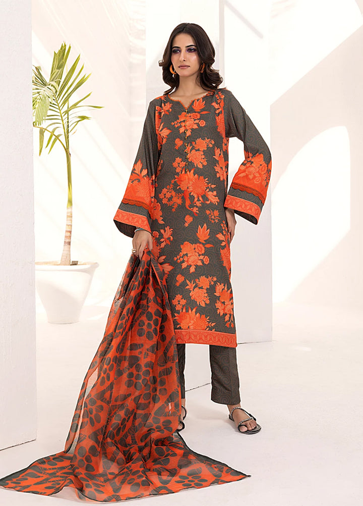 Sibel by Salitex Printed Silk Lawn Suits Unstitched 3 Piece SUNS25ASI094UT - Summer Collection