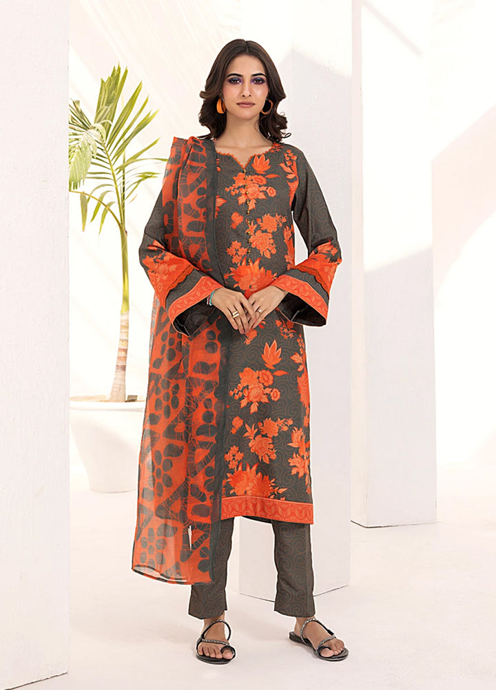 Sibel by Salitex Printed Silk Lawn Suits Unstitched 3 Piece SUNS25ASI094UT - Summer Collection