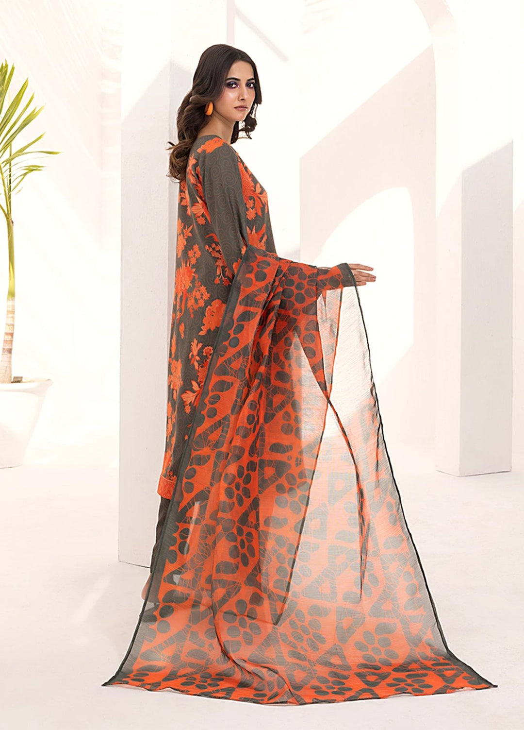 Sibel by Salitex Printed Silk Lawn Suits Unstitched 3 Piece SUNS25ASI094UT - Summer Collection