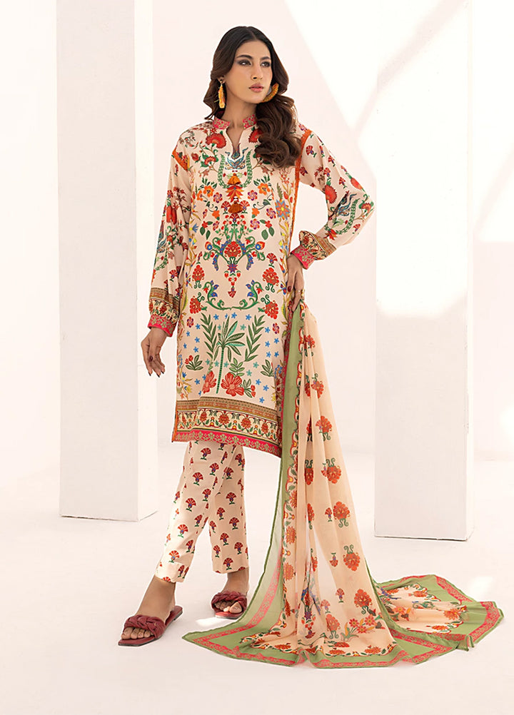 Sibel by Salitex Printed Silk Lawn Suits Unstitched 3 Piece SUNS25ASI100UT - Summer Collection