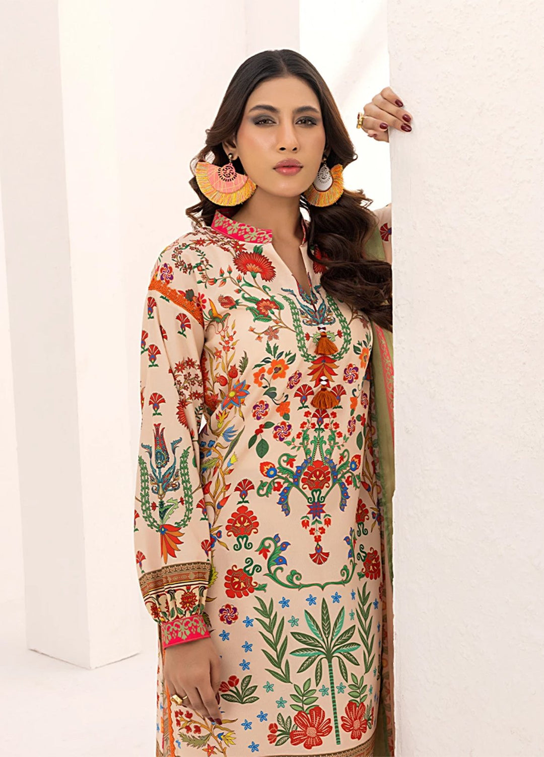 Sibel by Salitex Printed Silk Lawn Suits Unstitched 3 Piece SUNS25ASI100UT - Summer Collection