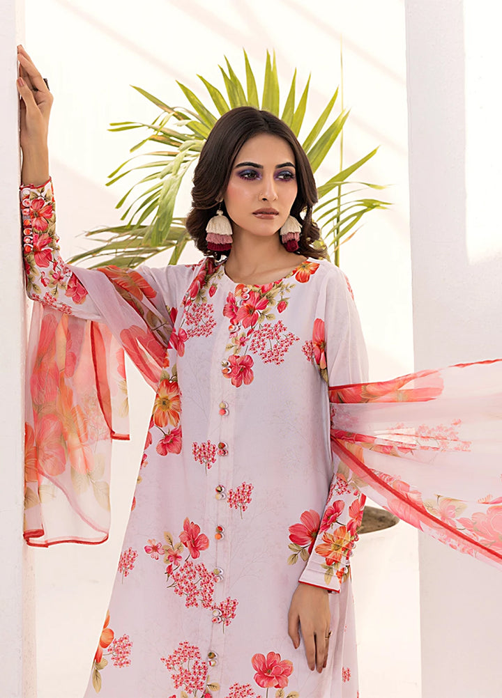 Sibel by Salitex Printed Silk Lawn Suits Unstitched 3 Piece SUNS25ASI108UT - Summer Collection