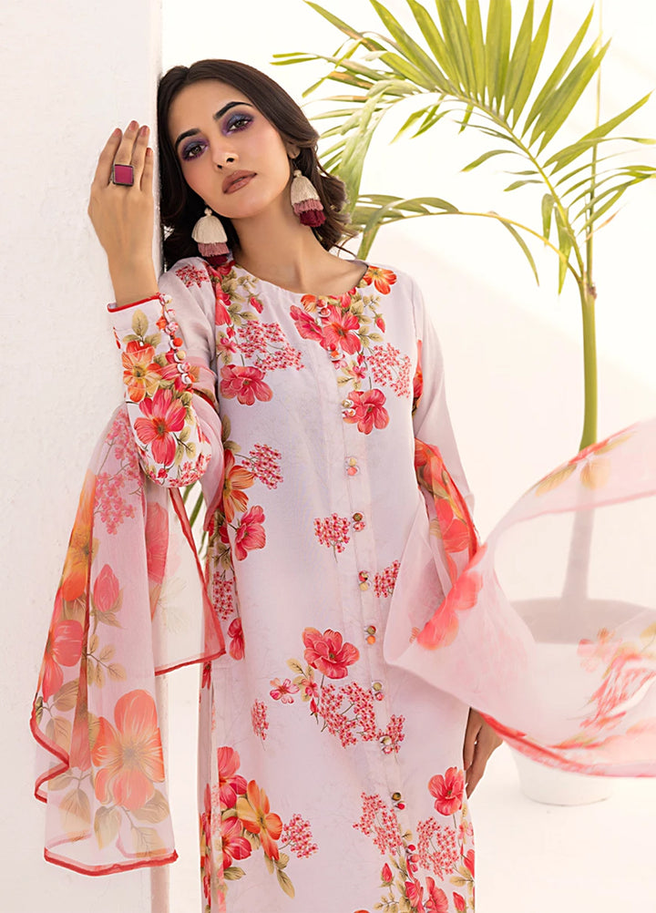 Sibel by Salitex Printed Silk Lawn Suits Unstitched 3 Piece SUNS25ASI108UT - Summer Collection