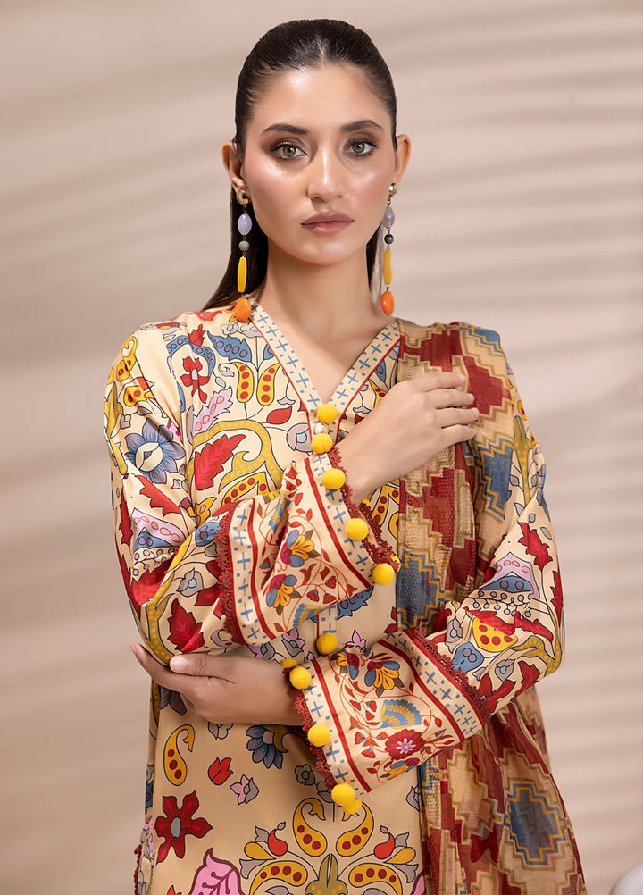 Sibel by Salitex Printed Silk Lawn Suits Unstitched 3 Piece SUNS25ASI165UT - Summer Collection