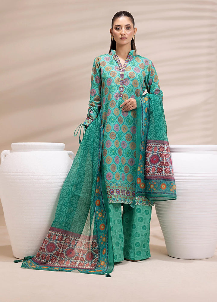 Sibel by Salitex Printed Silk Lawn Suits Unstitched 3 Piece SUNS25ASI166UT - Summer Collection