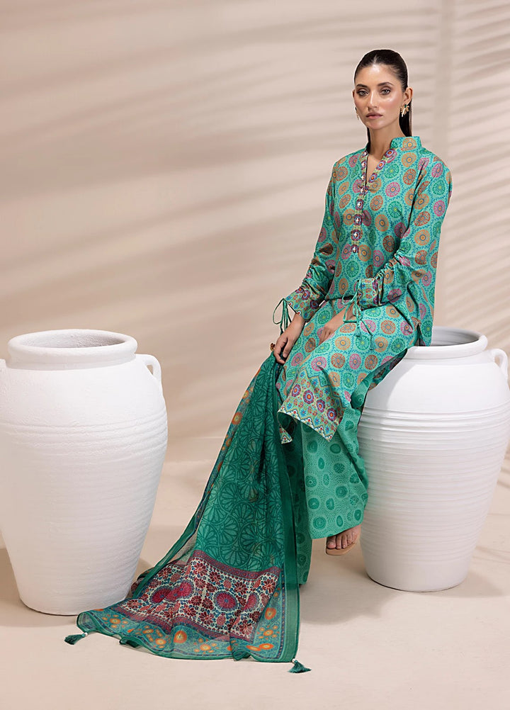 Sibel by Salitex Printed Silk Lawn Suits Unstitched 3 Piece SUNS25ASI166UT - Summer Collection