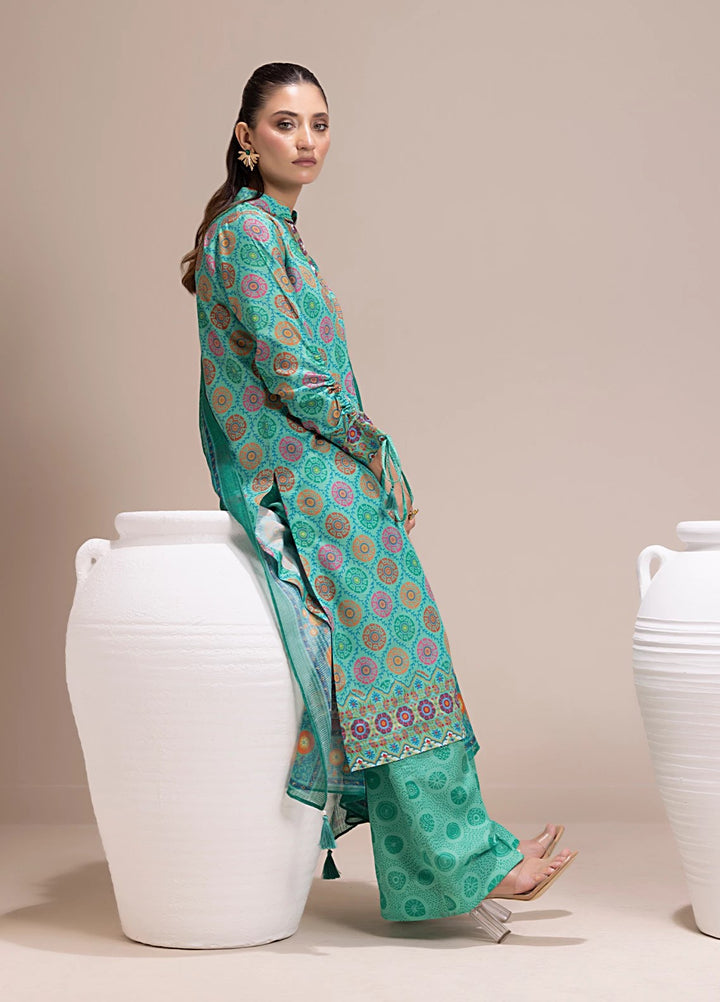 Sibel by Salitex Printed Silk Lawn Suits Unstitched 3 Piece SUNS25ASI166UT - Summer Collection