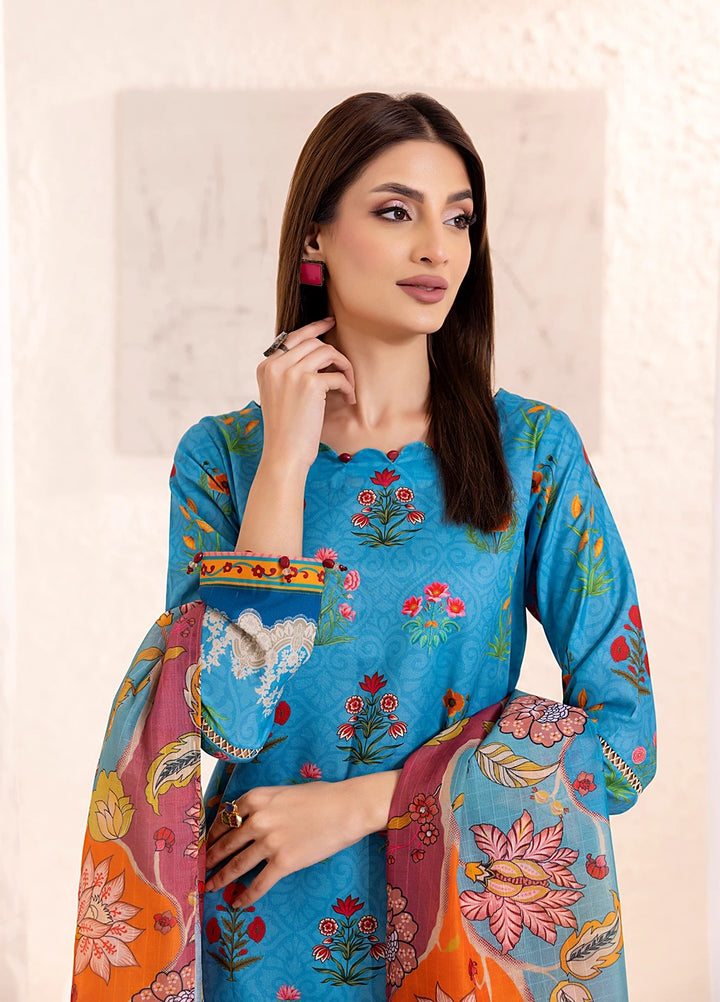 Sible by Salitex Printed Silk Lawn Suits Unstitched 3 Piece SUNS25ASI133UT - Summer Collection