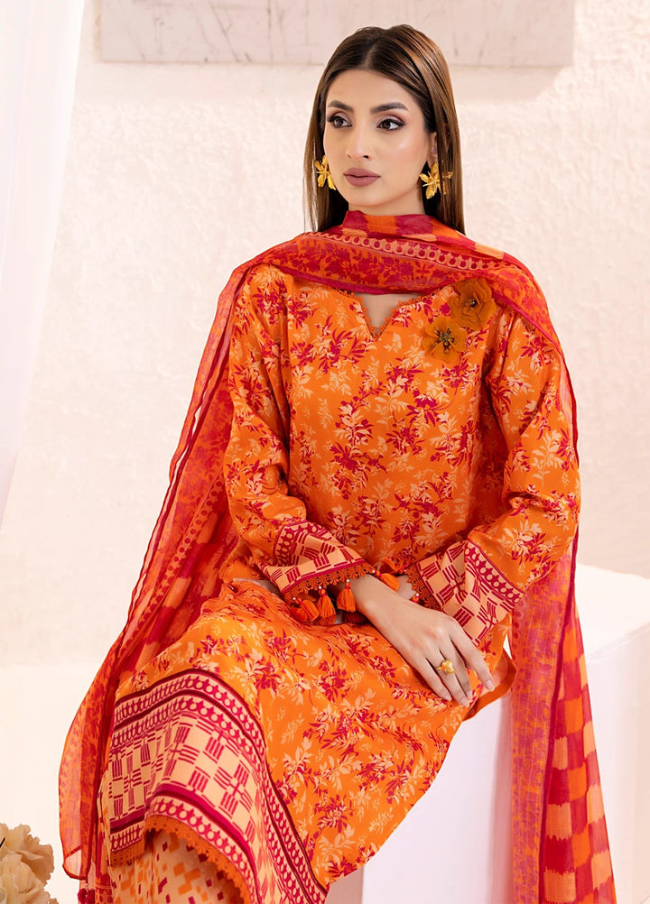Sible by Salitex Printed Silk Lawn Suits Unstitched 3 Piece SUNS25ASI139UT - Summer Collection