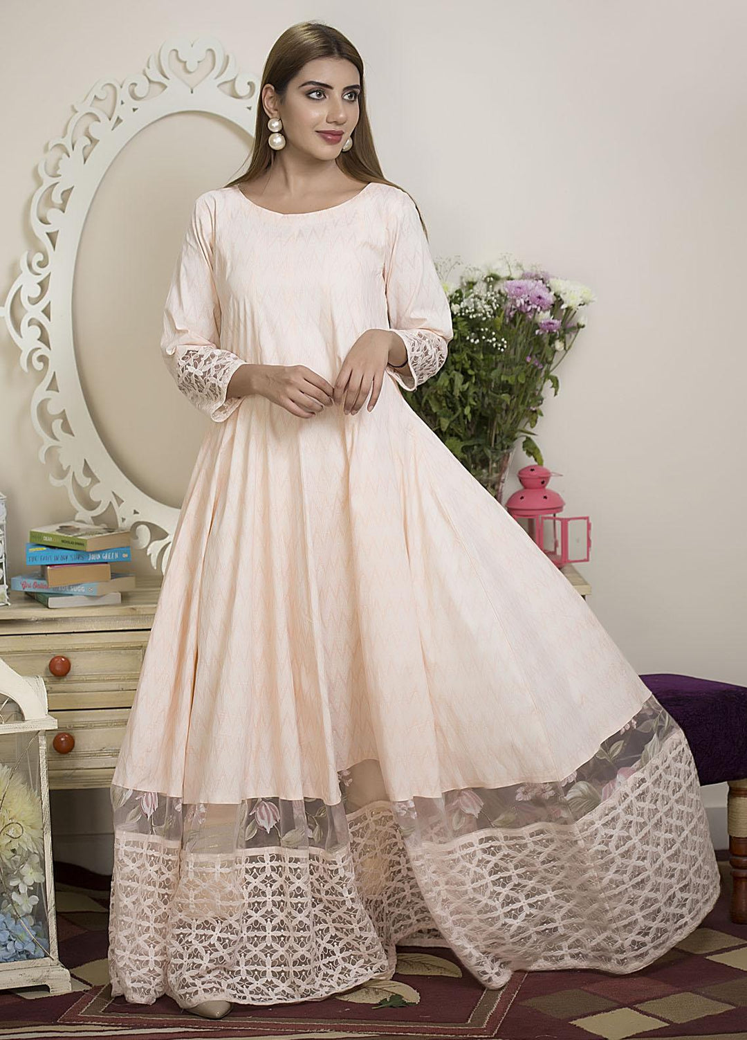 Sidra Mumtaz Luxury Pret  Lawn 2 Piece Suit Bubble Rose