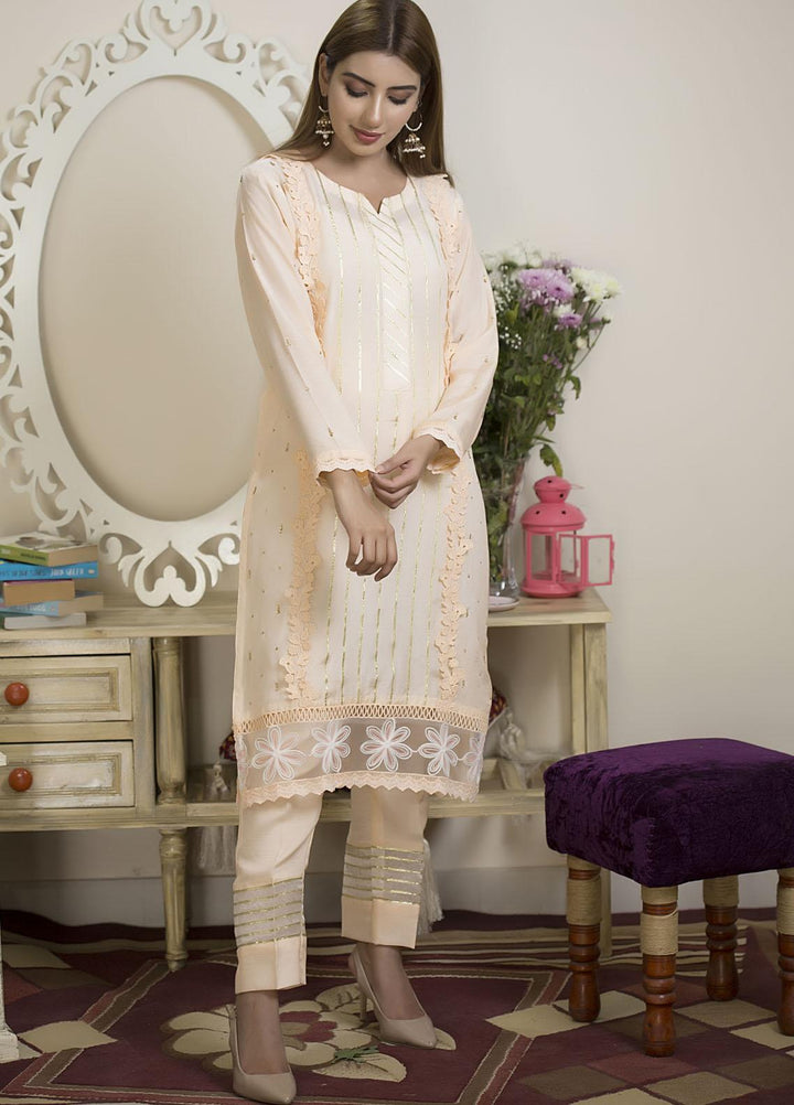 Sidra Mumtaz Luxury Pret  Kattan 2 Piece Suit Blush