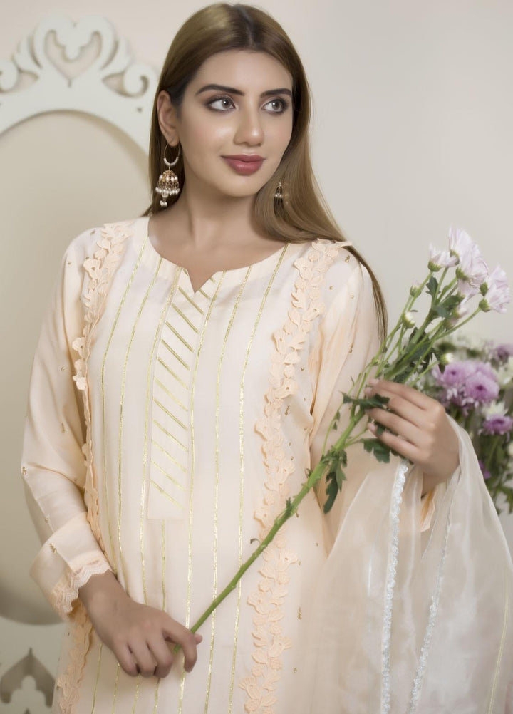 Sidra Mumtaz Luxury Pret  Kattan 2 Piece Suit Blush