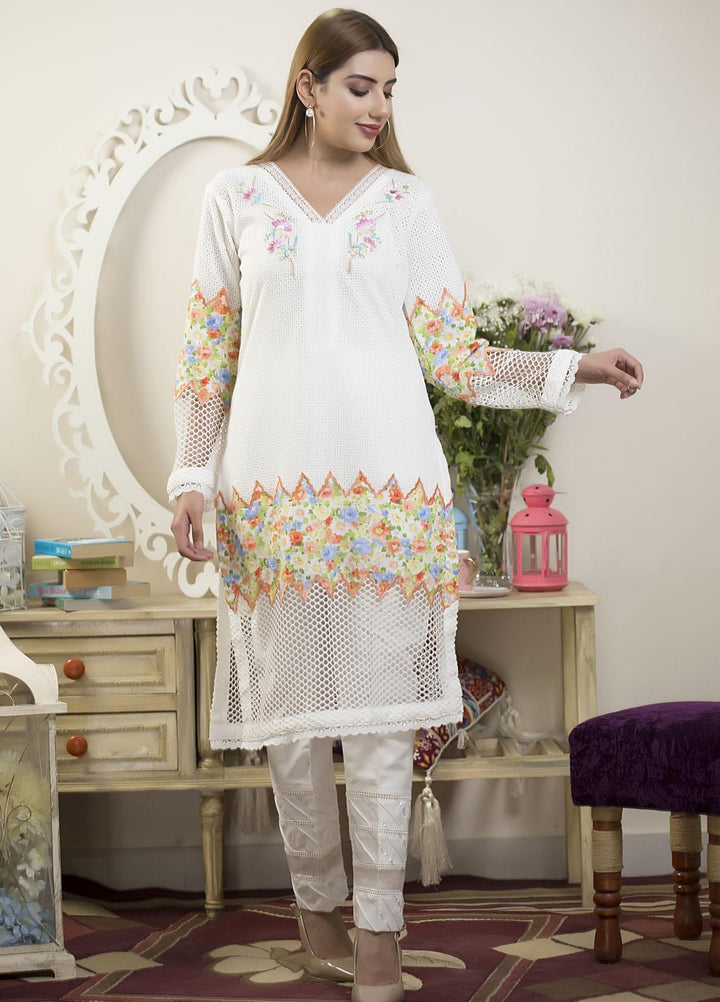 Sidra Mumtaz Luxury Pret  Lawn Shirt Color Canvas