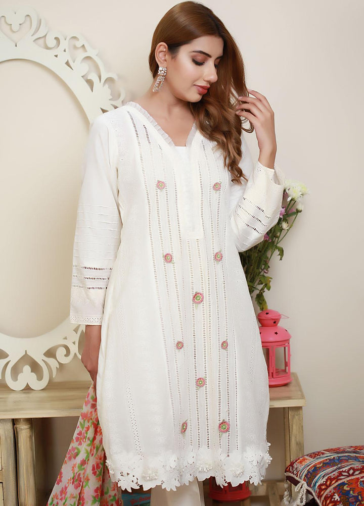 Sidra Mumtaz Luxury Pret  Raw Silk 2 Piece Suit Blossom