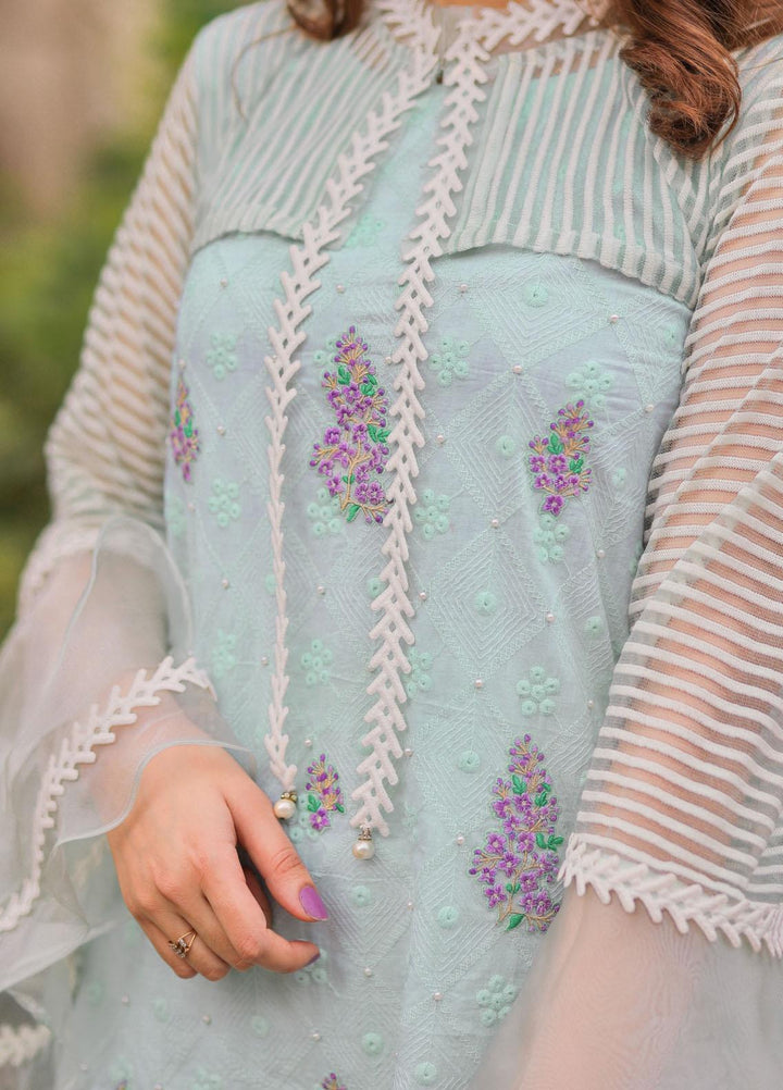 Sidra Mumtaz Luxury Pret Embroidered Schiffli 2 Piece Suit CATNIP