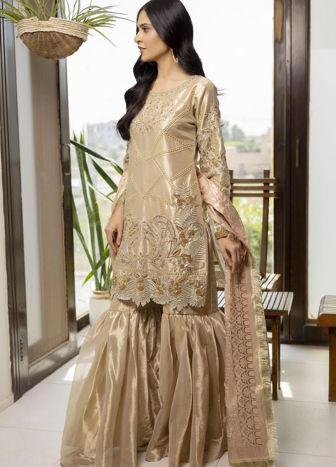 Sidra Mumtaz Ready to Wear (RTW)  Organza 3 Piece Suit JAVERIA 220301-MK-JV
