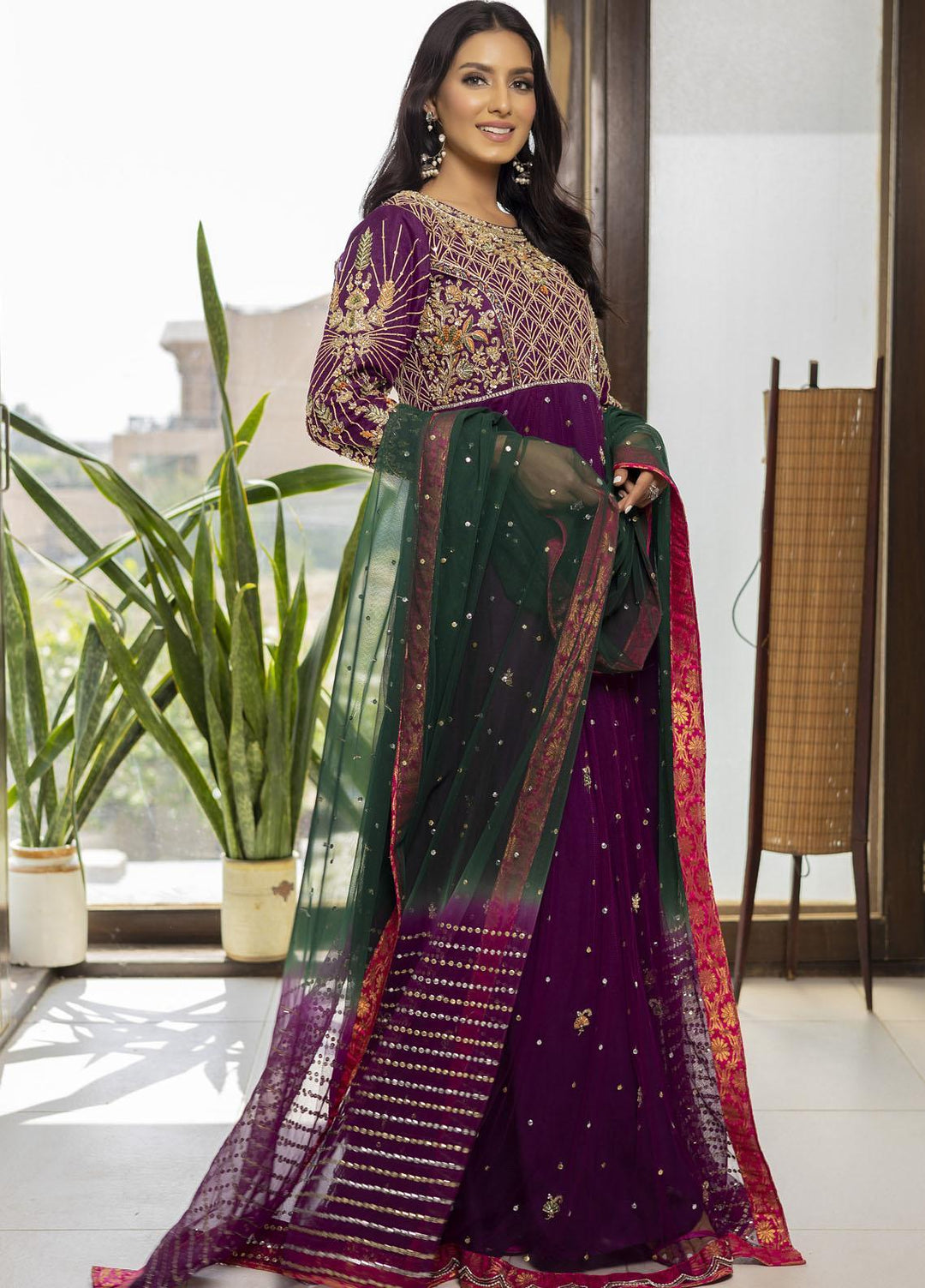 Sidra Mumtaz Ready to Wear (RTW)  Velvet 3 Piece Suit HIRA 220302-MK-HI