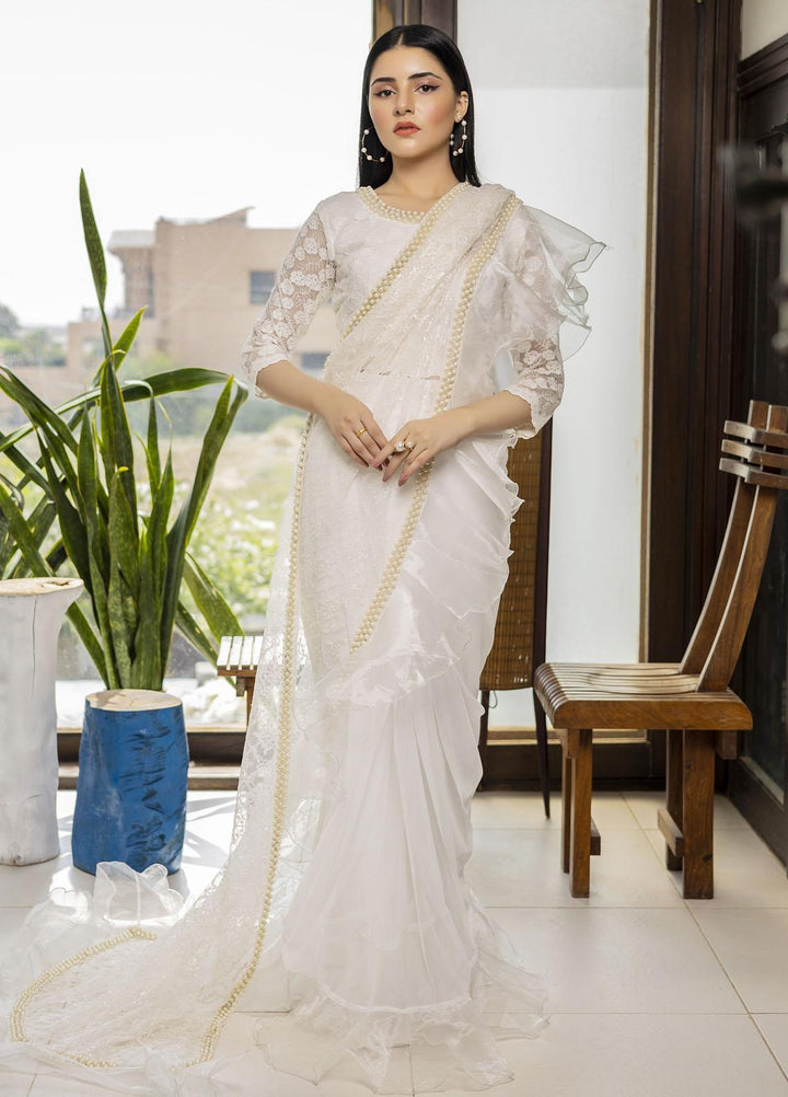 Sidra Mumtaz Luxury Pret  Net Saree MARIUM 220303-MK-MR