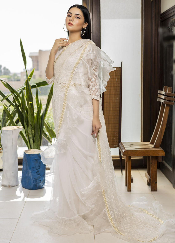 Sidra Mumtaz Luxury Pret  Net Saree MARIUM 220303-MK-MR