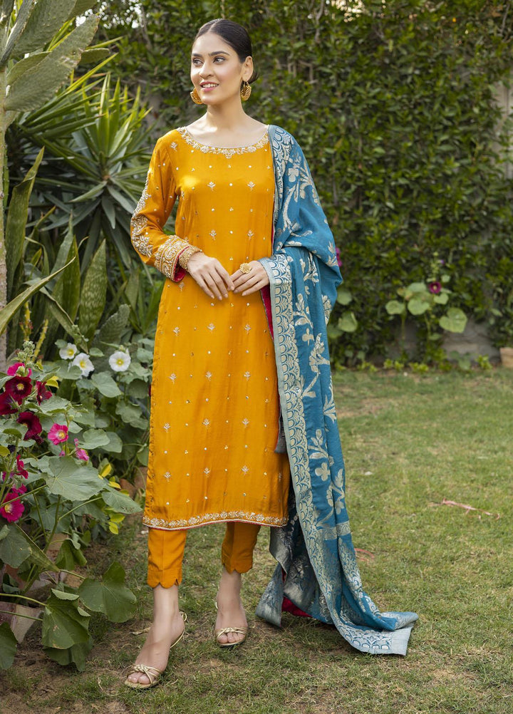 Sidra Mumtaz Ready to Wear (RTW)  Cotton Silk 3 Piece Suit NIDA 220307-MK-NI